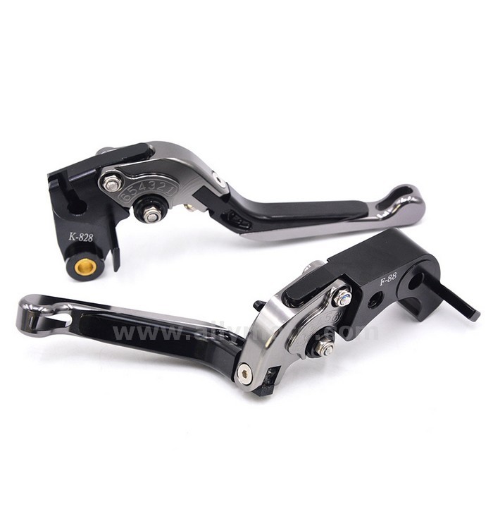 006 Titanium Motorcycle CNC Adjustable Folding Extending Brake Clutch Levers Black For Honda CBR650F CB650F 2014 2015-4
